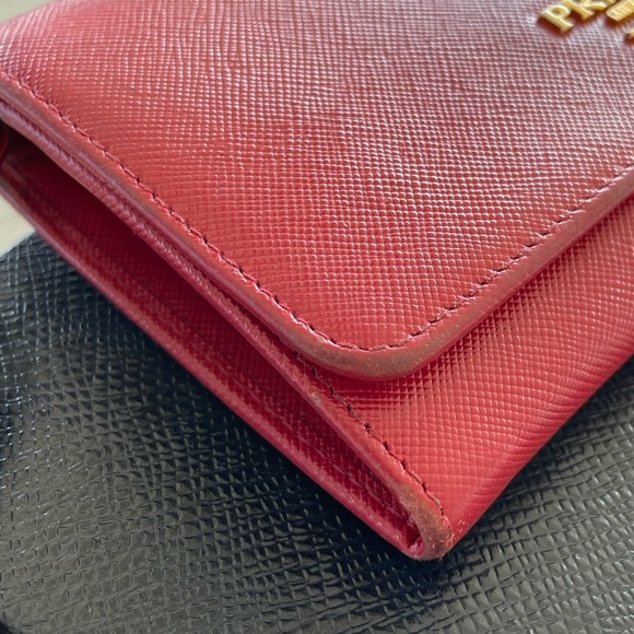 PRADA red saffiano wristlet - Picture 9 of 13